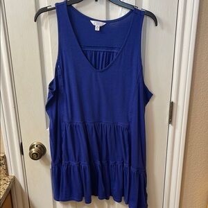 Women's Blue Sleeveless Top
